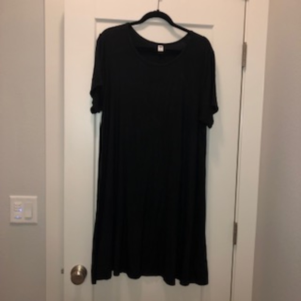Old Navy black knit swing dress 2X